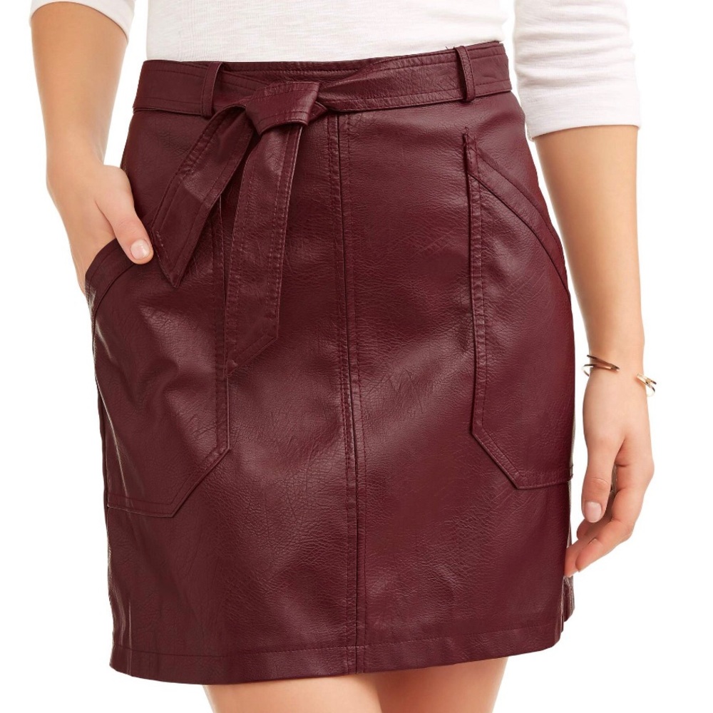 Faux Leather Mini Skirt by Express